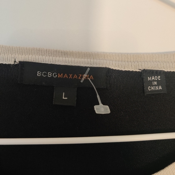 BCBGMaxAzria Black and Cream Silk blend Knit Cardigan – Size L - Picture 6 of 8